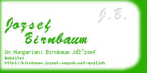 jozsef birnbaum business card